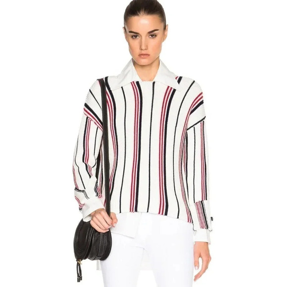 Frame Cropped  Crew Neck Sweater - Picture 1 of 14